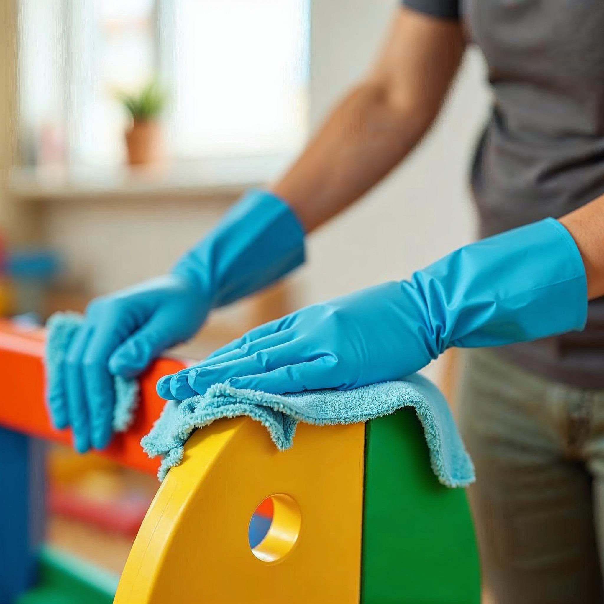 Sanitising shared play equipment